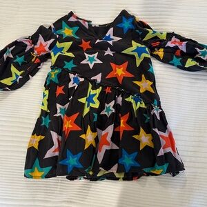 Star bubble sleeve dress